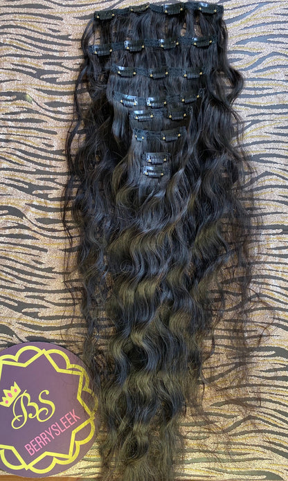 Indian wave clip ins