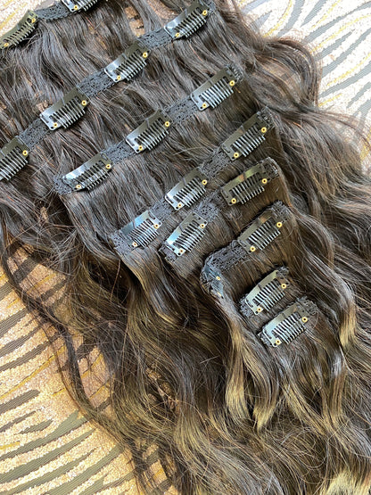 indian wave clip ins